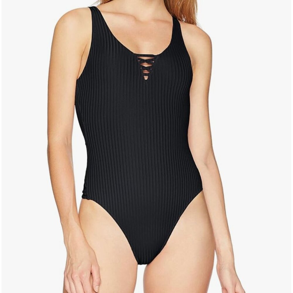 RVCA rib one piece swimsuit